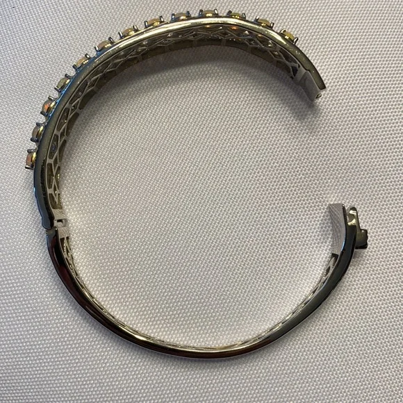 Ethiopian Welo Opal bangle bracelet, 7.25 inches, 25.6 g 925. - Picture 7 of 13